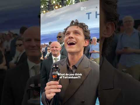 Our Tom Holland interview took a very unexpected turn when football fans showed up 🤣⚽️