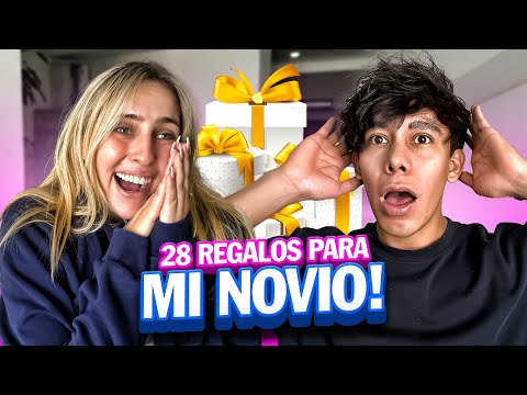 28 REGALOS PARA SUS 28 AÑOS | SORPRESA A MI NOVIO FT @Sonrixs #kimrixs