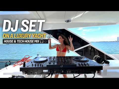 DJ Set on a Luxury Yacht 🛥️ | House & Tech House Mix 🎧🎶