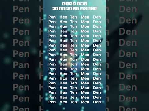 Can You Spot the Misspelt Words? 👀✍️ #SpellingChallenge #MisspeltWord #WordGame #Shorts #ytshorts