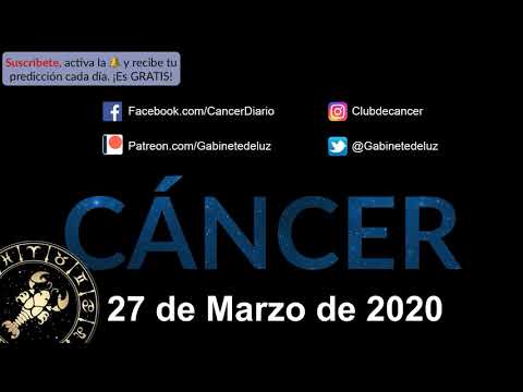 Horóscopo Diario - Cáncer - 27 de Marzo de 2020