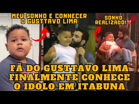 Menino fã do Gusttavo Lima realiza SONHO de conhecer o cantor e sobe no Palco em Itabuna - BA