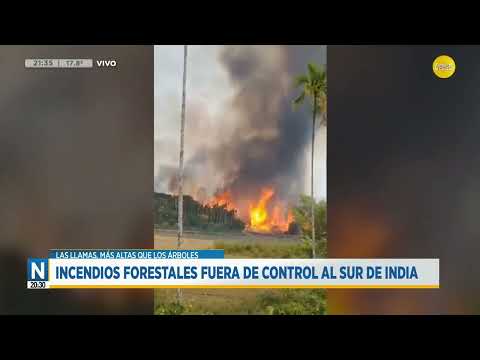 Incendios forestales fuera de control al sur de India ?N20:30?12-04-24