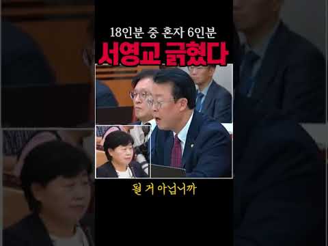 곽규택, 면전에서 서영교 긁어#국정감사#시사브리핑