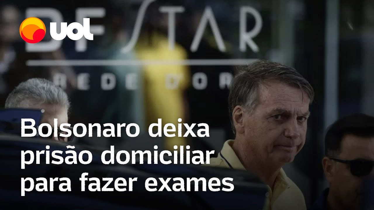 Bolsonaro deixa prisão domiciliar para fazer exames em hospital de Brasília veja vídeo