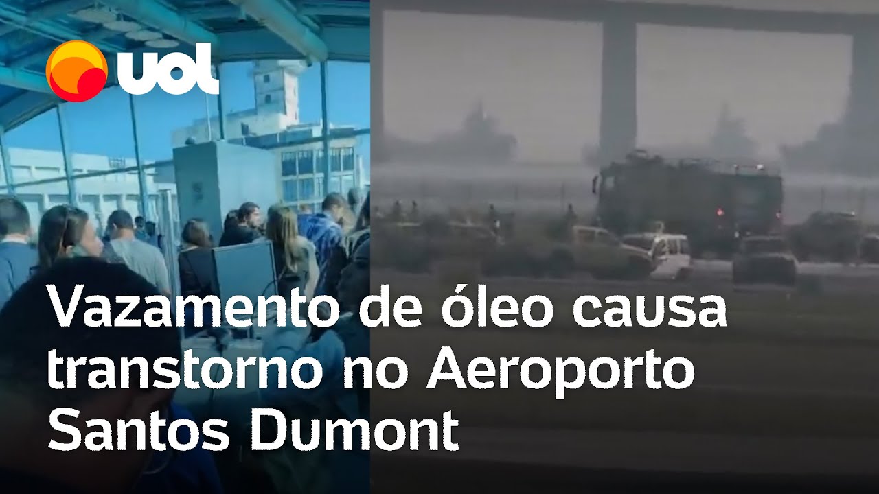 Aeroporto Santos Dumont é fechado após óleo na pista e voos são cancelados veja vídeo