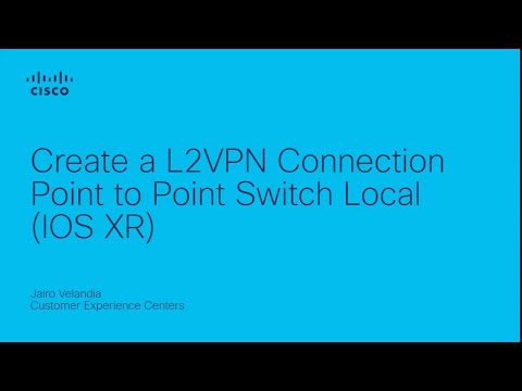 Create a L2vpn Connection Point to Point Switch Local (IOS XR)