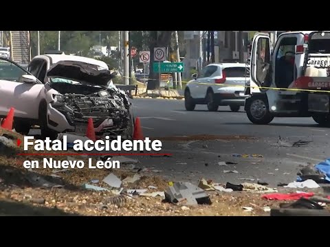 Momento exacto del accidente en Nuevo León: dos muertos y cuatro heridos