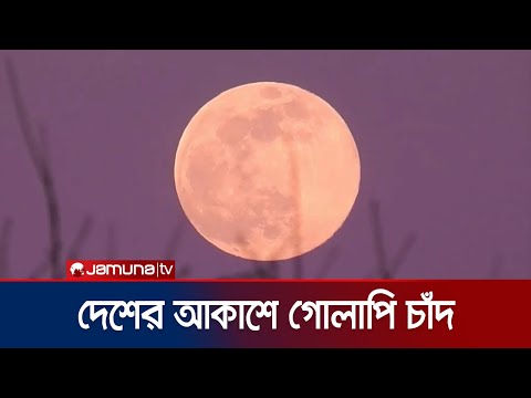 দেশের আকাশে দেখা মিললো 'গোলাপি চাঁদ'  | Pink Moon | Jamuna TV