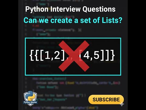 Python # 0016 # Can we create a set of lists in Python ?