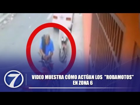 Video muestra cómo actúan los  robamotos en Zona 6
