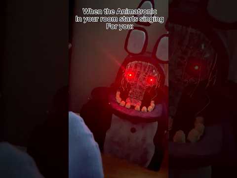 Trying to sleep with a Animatronic in your room: #fnaf #fnafmovie #fivenightsatfreddys #shorts