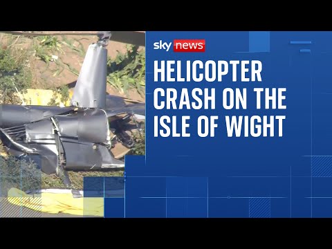 One person airlifted to hospital after helicopter crashed on Isle of Wight