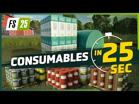 Consumables in 25 Seconds | Farming Simulator 25