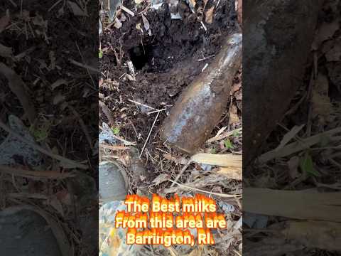 RARE Milk Dug Bottle Digging Barrington, RI Dump Treasure Hunting Find Metal Detecting Mudlarking