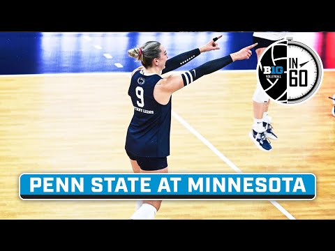 Penn State at Minnesota | Sept. 30, 2023 | B1G Volleyball in 60