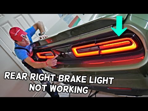 DODGE CHALLENGER WHY REAR RIGHT STOP LIGHT DOES NOT WORK, BRAKE LIGHT NOT WORKING