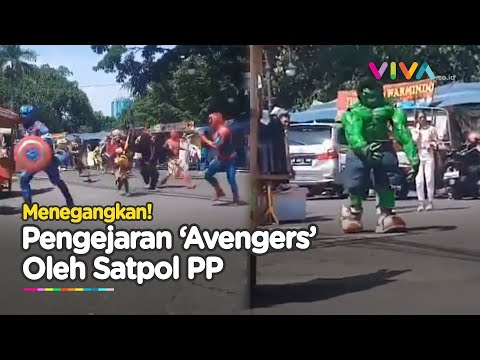 Avengers Endgame! Super Hero Kocar-kacir Diuber Satpol PP