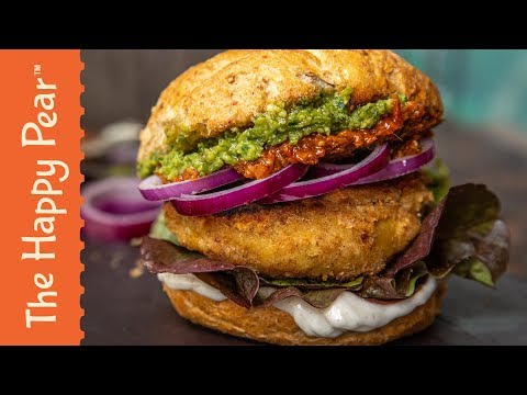 Vegan Chicken Burger | The Happy Pear | #fakeaway