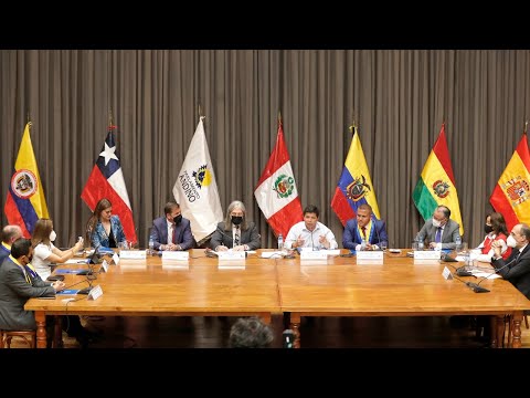 Presidente Castillo participó en reunión con miembros del Parlamento Andino