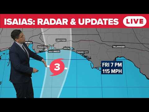 Hurricane Isaias path: forecast cone, satellite, and models as it moves through Gulf