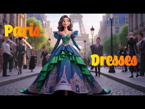 She lights up Paris with her dresses!