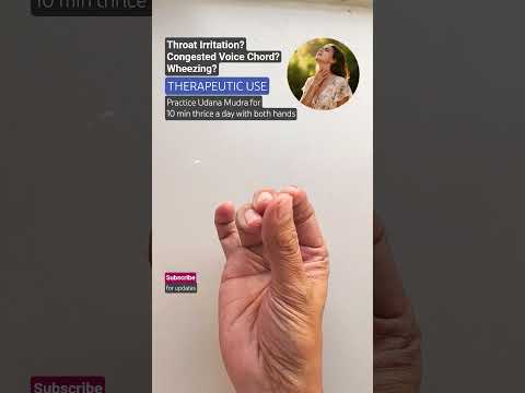 Udana Mudra relieves congestion in the voice chord, throat, and upper respiratory tract. #udana