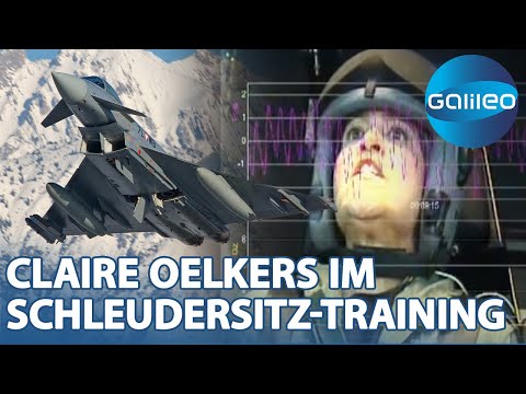 Schleudersitz-Training: Hält Claire Oelkers den g-Kräften stand?