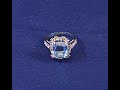 Blue and Round Cut Gemstone  Fashion Ring