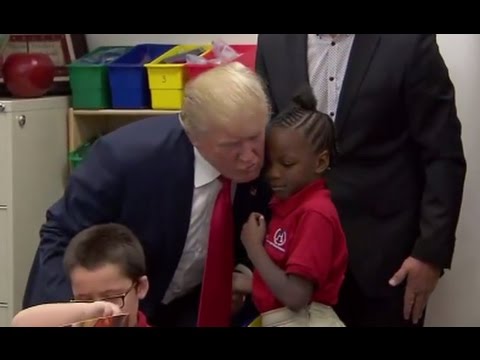 GOP Nominee Donald Trump Visits a Classroom of First-Graders