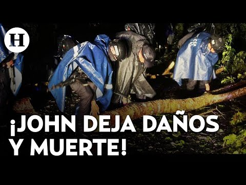 ¡Caída de arboles, deslaves y muertes! El saldo del paso del huracán John en Guerrero y Oaxaca