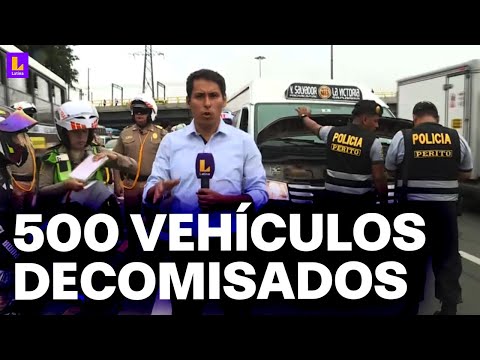 Megaoperativos en Lima: Colectivos, motos y carros privados son intervenidos la Panamericana Sur