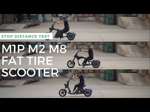 Stop Distance Test M1P M2 M8 Fat Tire Electric Scooter Comparison