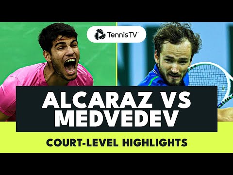 Carlos Alcaraz vs Daniil Medvedev Court-Level Highlights | Indian Wells 2023