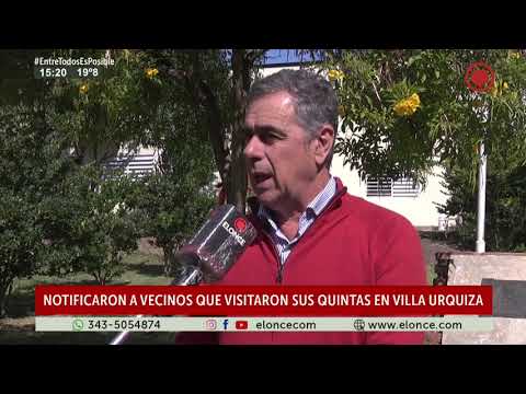 Notificaron a vecinos que visitaron sus casas quintas en Villa Urquiza
