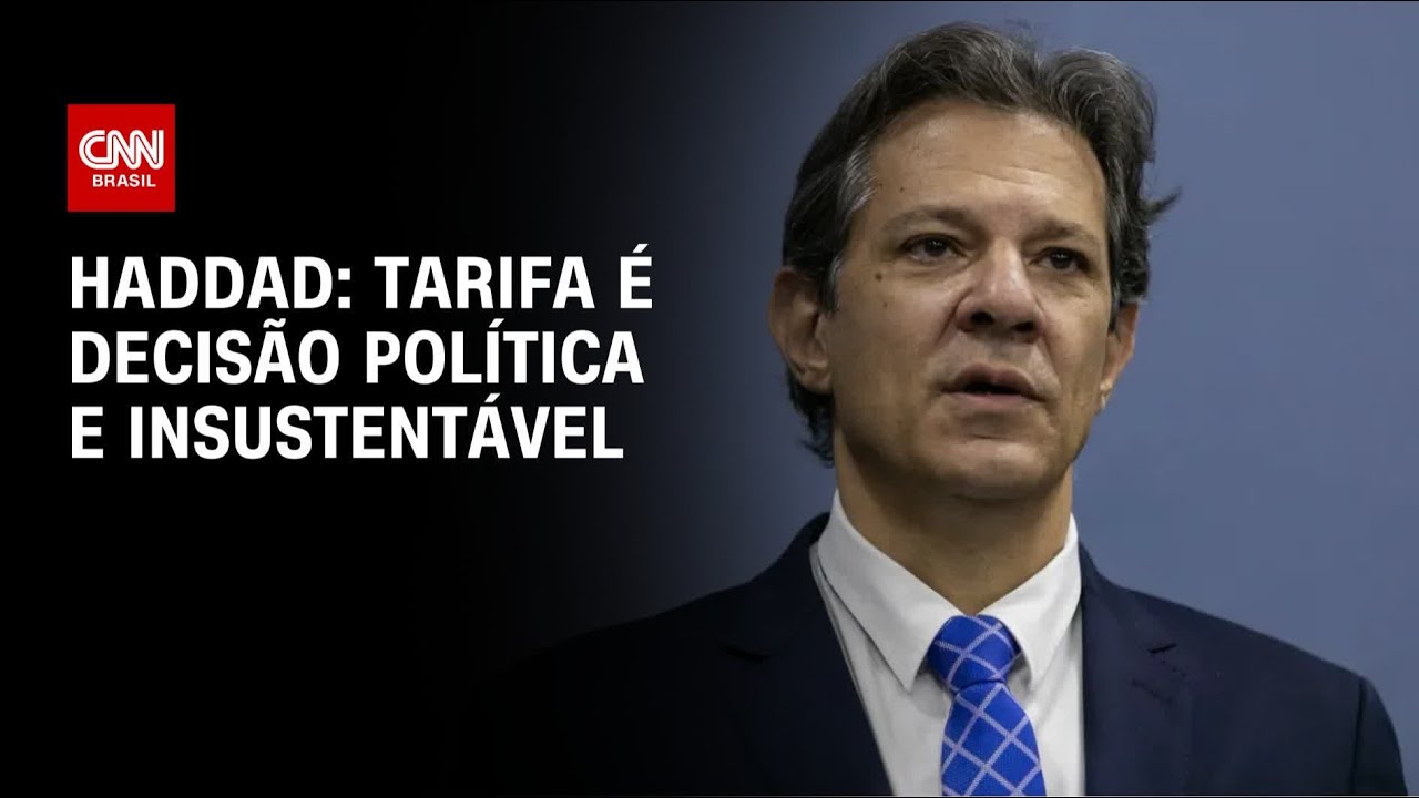 Tarifa de 50 dos EUA é decisão política e insustentável diz Haddad | LIVE CNN
