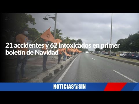 21 accidentes y 62 intoxicados en primer boletín de Navidad