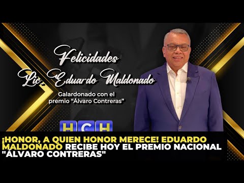 ¡Honor, a quien honor merece! Eduardo Maldonado recibe hoy el Premio Nacional Álvaro Contreras