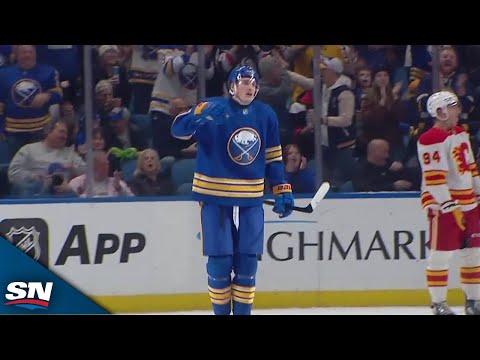 Sabres Tage Thompson Blasts One-Timer Past Dan Vladar For Power-Play Goal