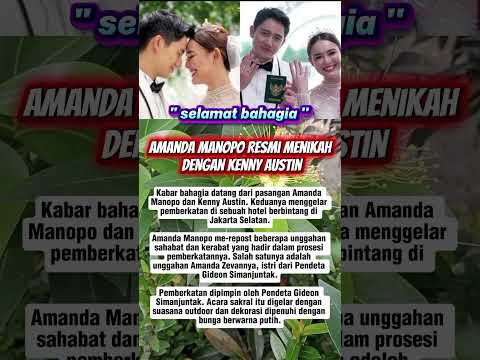 Amanda Manopo Resmi Menikah Dengan Kenny Austin Hari Ini #beritaartisterbaru #trendingshorts #news