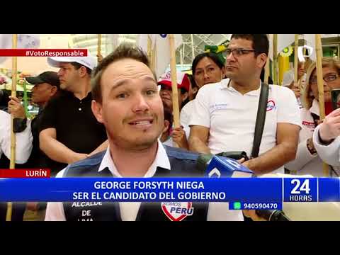 Elecciones 2022: George Forsyth niega ser el candidato del Gobierno de Pedro Castillo