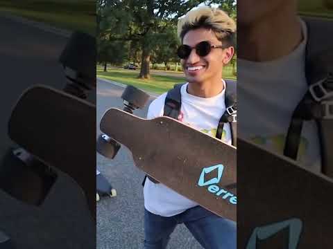 Surprising people with electric skateboards