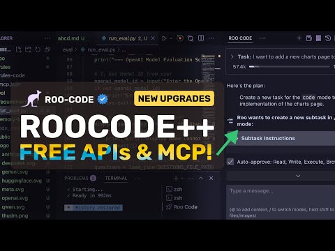 RooCode (New Upgrades) + New Free APIs & MCPs: Boomerang 2.0, Fast Edits, Project MCPs, RooRule, etc