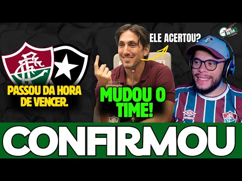 Fluminense estreia Zubeldia em clássico contra Botafogo após oito derrotas consecutivas