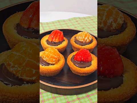 카스타드를 더 맛있게 fruit custard #카스타드 #chocolate #strawberry #mandarin #custard #dessert #shorts