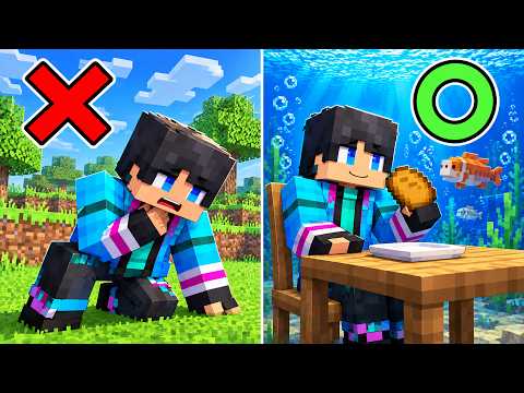 水の中でしか生きられない世界でサバイバル【 マイクラ / マインクラフト 】