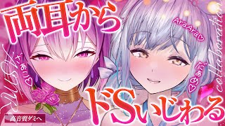 【ASMR】両耳からおねえさんたちにいじわるされるのたまんないっ…♡きて♡睡眠導入/囁き/耳かき/roleplay/earblowing/e