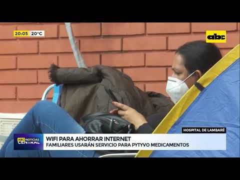 WiFi para ahorrar internet: Familiares de hospital de Lambaré usan servicio para Pytyvõ