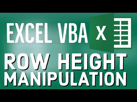Excel VBA Tutorial for Beginners 21 - Row Height Manipulation in MS Excel VBA