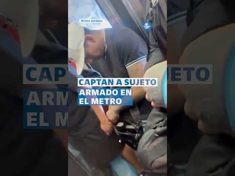 ¡Alerta en el Metro! Exhiben a sujeto con arma en estación Romero Rubio #shorts